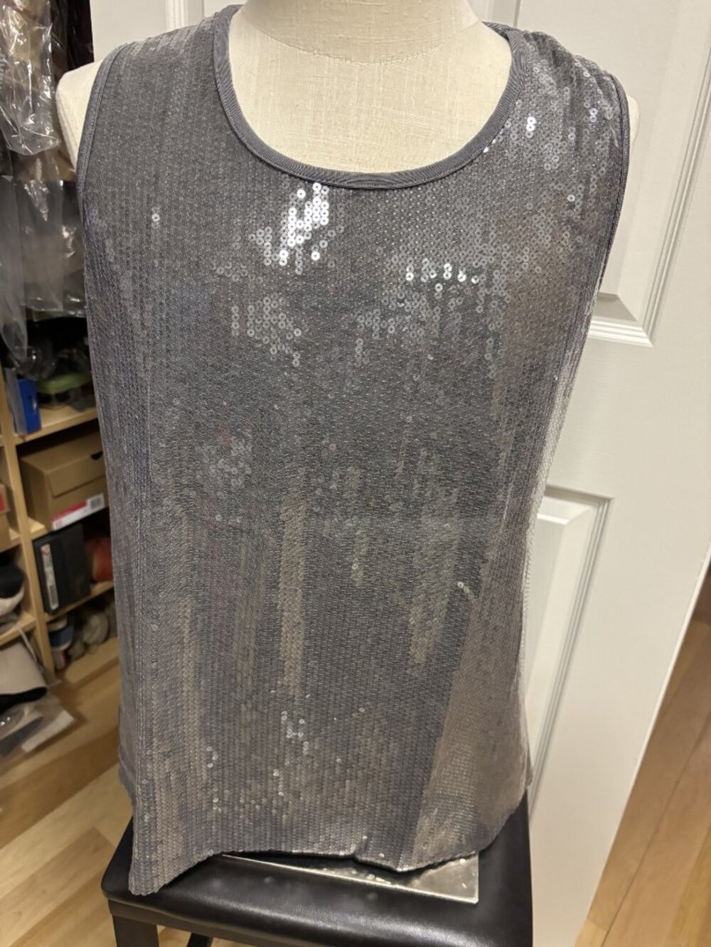 Dressy, Gray sequined tank